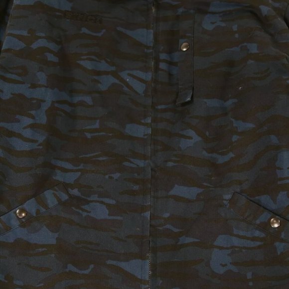 *Men's ALEXANDER WANG Over-Sized Military Style Blue/Blk Camo Print Jacket M * - Picture 3 of 13